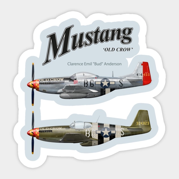 Old Crow Mustangs Sticker by Spyinthesky